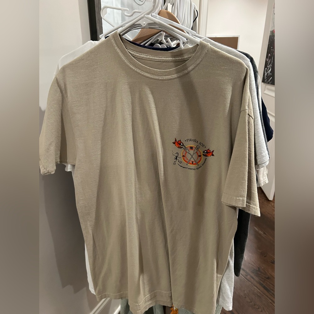 Joe piranha vintage shirt with hanging piranha #vintage